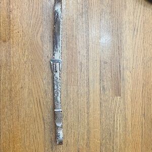 Silver and Black Patterned Belt